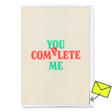 Deli Cards Grußkarte "You complete me." | Besondere Klappkarte für Verliebte