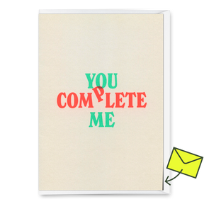 Deli Cards Grußkarte "You complete me." | Besondere Klappkarte für Verliebte