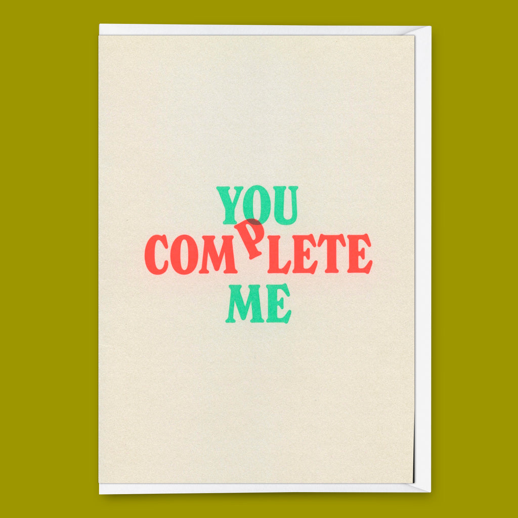 Deli Cards Grußkarte "You complete me." | Besondere Klappkarte für Verliebte