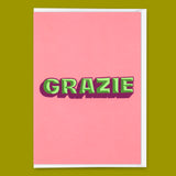 Deli Cards Grußkarte "Grazie 3D" | Coole Klappkarte zum Dankesagen