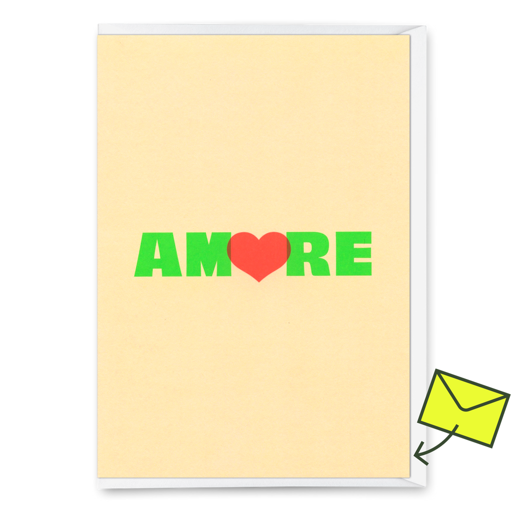 Deli Cards Grußkarte "Amore" | Coole Klappkarte für Verliebte