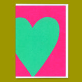Deli Cards Grußkarte "Neon Heart 2" | Schöne Klappkarte für Verliebte