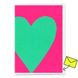 Deli Cards Grußkarte "Neon Heart 2" | Schöne Klappkarte für Verliebte