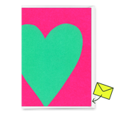 Deli Cards Grußkarte "Neon Heart 2" | Schöne Klappkarte für Verliebte