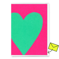 Deli Cards Grußkarte "Neon Heart 2" | Schöne Klappkarte für Verliebte
