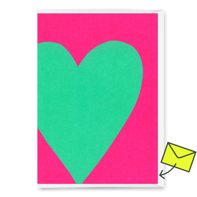 Deli Cards Grußkarte "Neon Heart 2" | Schöne Klappkarte für Verliebte