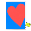 Deli Cards Grußkarte "Neon Heart 3" | Schöne Klappkarte für Verliebte