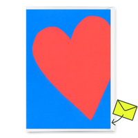Deli Cards Grußkarte "Neon Heart 3" | Schöne Klappkarte für Verliebte