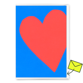 Deli Cards Grußkarte "Neon Heart 3" | Schöne Klappkarte für Verliebte
