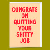 Deli Cards Grußkarte "Congrats on quitting" | Lustige Klappkarte mit Spruch
