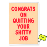 Deli Cards Grußkarte "Congrats on quitting" | Lustige Klappkarte mit Spruch