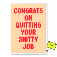 Deli Cards Grußkarte "Congrats on quitting" | Lustige Klappkarte mit Spruch