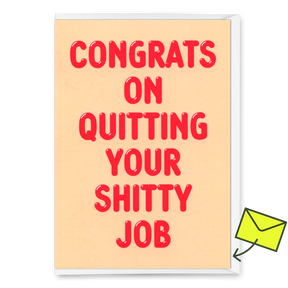 Deli Cards Grußkarte "Congrats on quitting" | Lustige Klappkarte mit Spruch