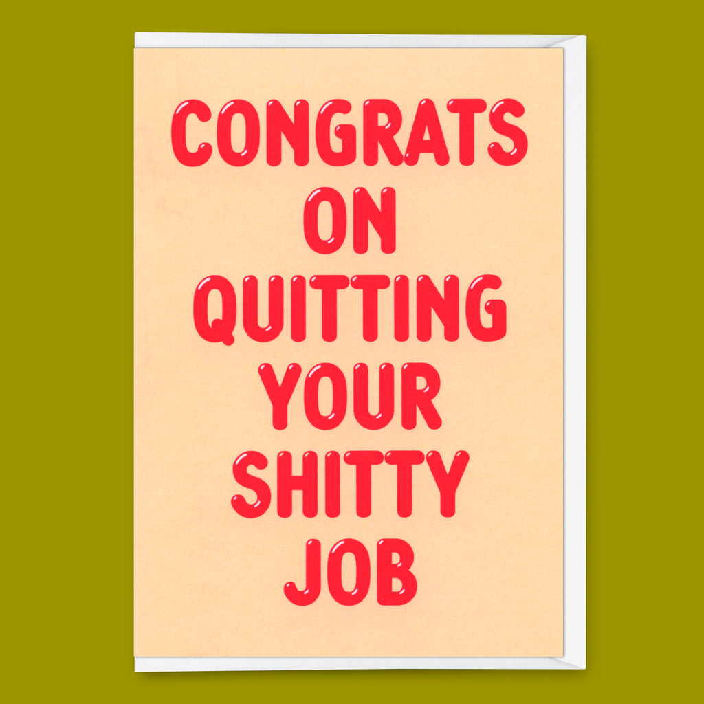 Deli Cards Grußkarte "Congrats on quitting" | Lustige Klappkarte mit Spruch