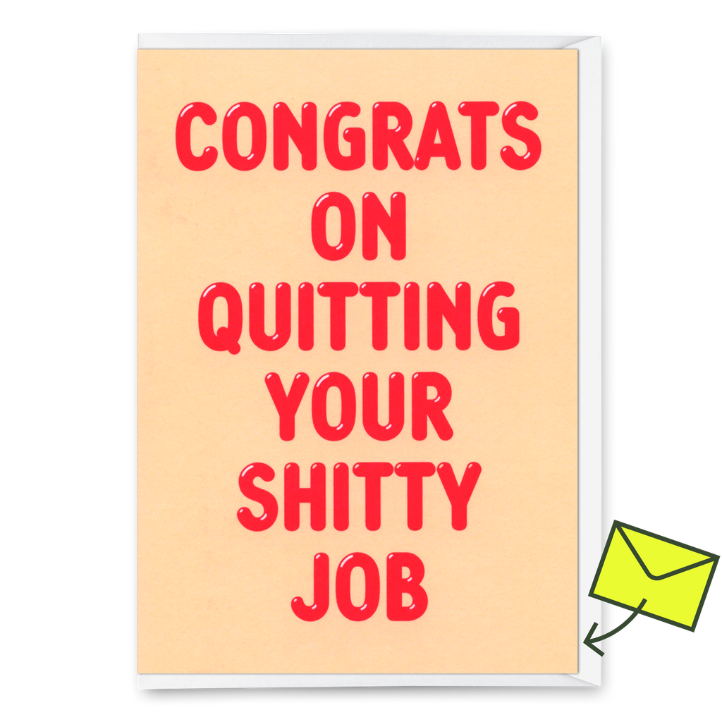 Deli Cards Grußkarte "Congrats on quitting" | Lustige Klappkarte mit Spruch