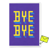Deli Cards Grußkarte "Bye Bye" | Coole Klappkarte zum Abschied