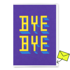 Deli Cards Grußkarte "Bye Bye" | Coole Klappkarte zum Abschied