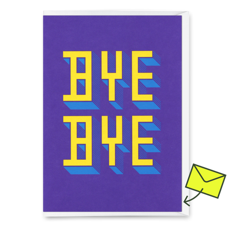 Deli Cards Grußkarte "Bye Bye" | Coole Klappkarte zum Abschied