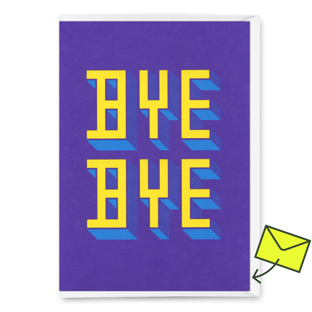 Deli Cards Grußkarte "Bye Bye" | Coole Klappkarte zum Abschied