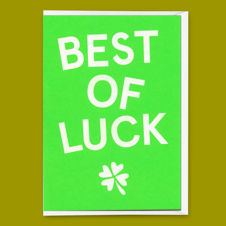 Deli Cards Grußkarte "Best of luck" | Besondere Klappkarte zum Glückwünschen