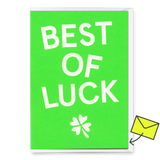 Deli Cards Grußkarte "Best of luck" | Besondere Klappkarte zum Glückwünschen
