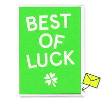 Deli Cards Grußkarte "Best of luck" | Besondere Klappkarte zum Glückwünschen