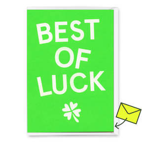 Deli Cards Grußkarte "Best of luck" | Besondere Klappkarte zum Glückwünschen