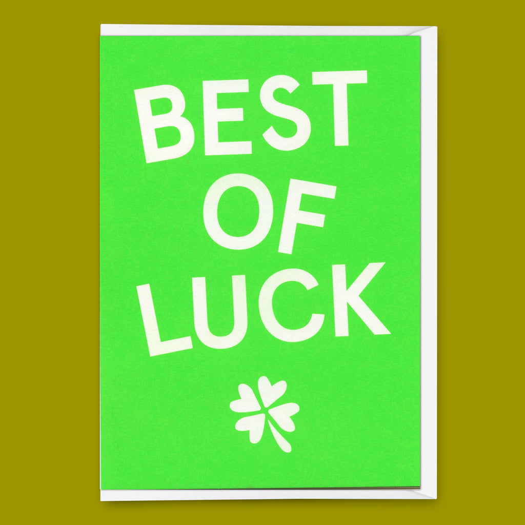 Deli Cards Grußkarte "Best of luck" | Besondere Klappkarte zum Glückwünschen