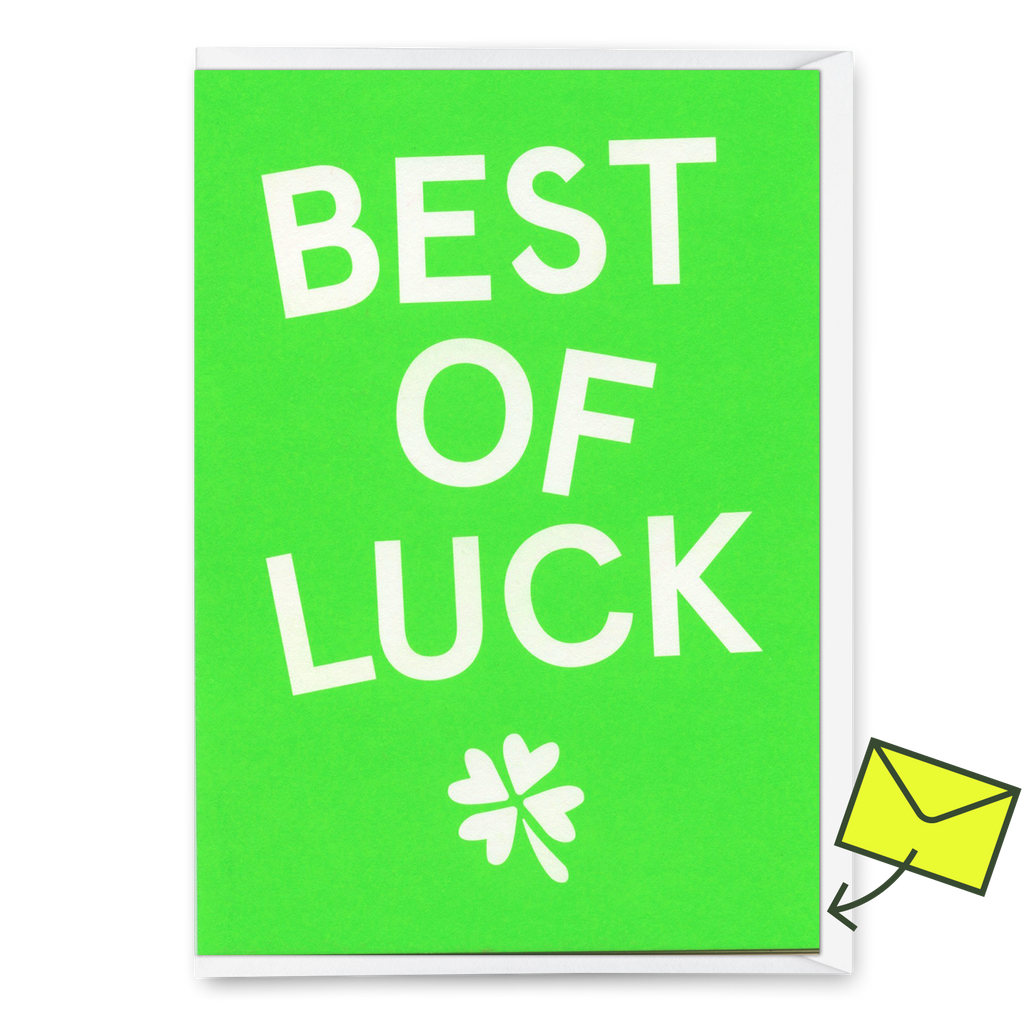 Deli Cards Grußkarte "Best of luck" | Besondere Klappkarte zum Glückwünschen