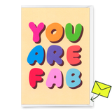 Deli Cards Grußkarte "You are fab" | Lustige Klappkarte für jeden Anlass