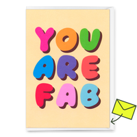 Deli Cards Grußkarte "You are fab" | Lustige Klappkarte für jeden Anlass