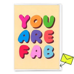 Deli Cards Grußkarte "You are fab" | Lustige Klappkarte für jeden Anlass
