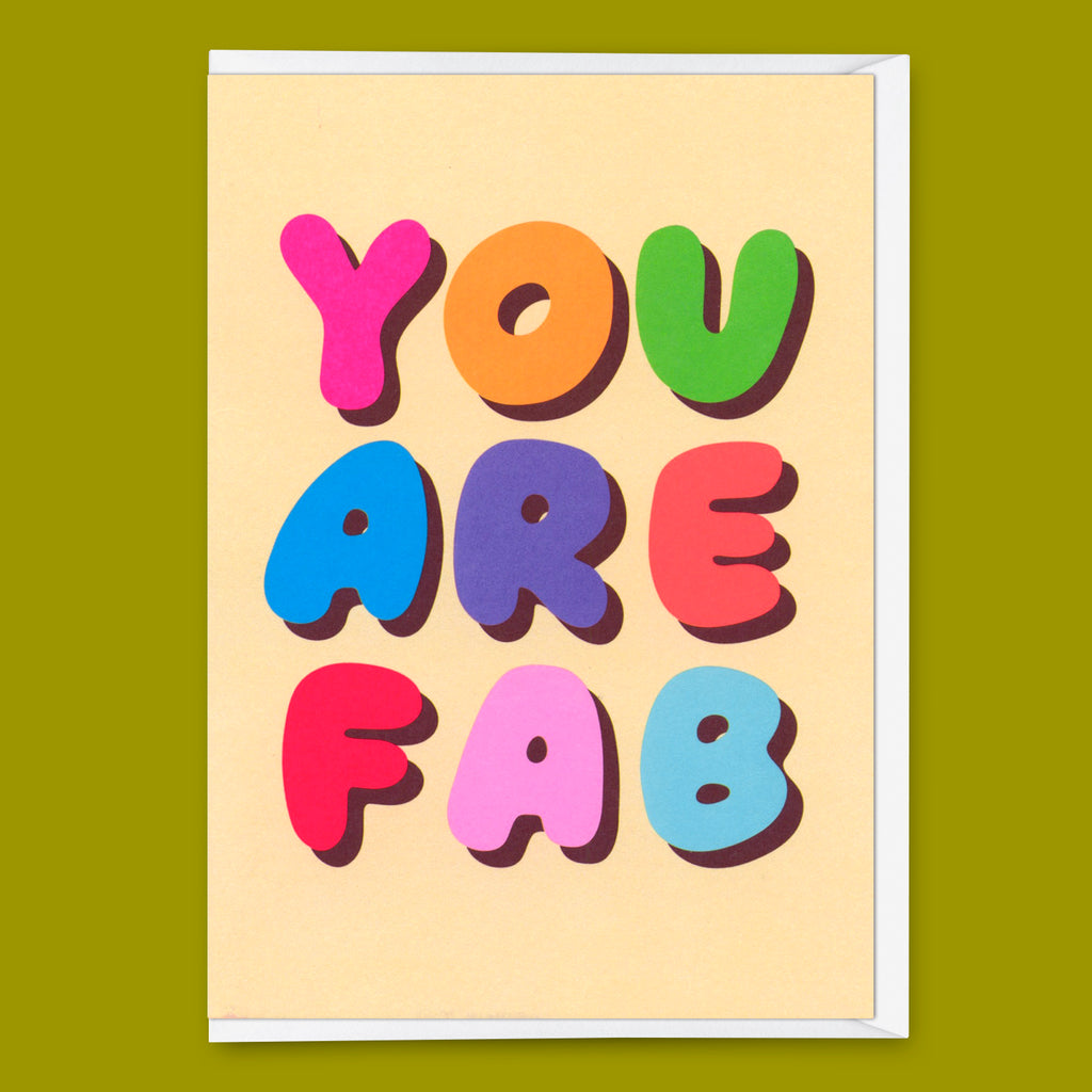 Deli Cards Grußkarte "You are fab" | Lustige Klappkarte für jeden Anlass