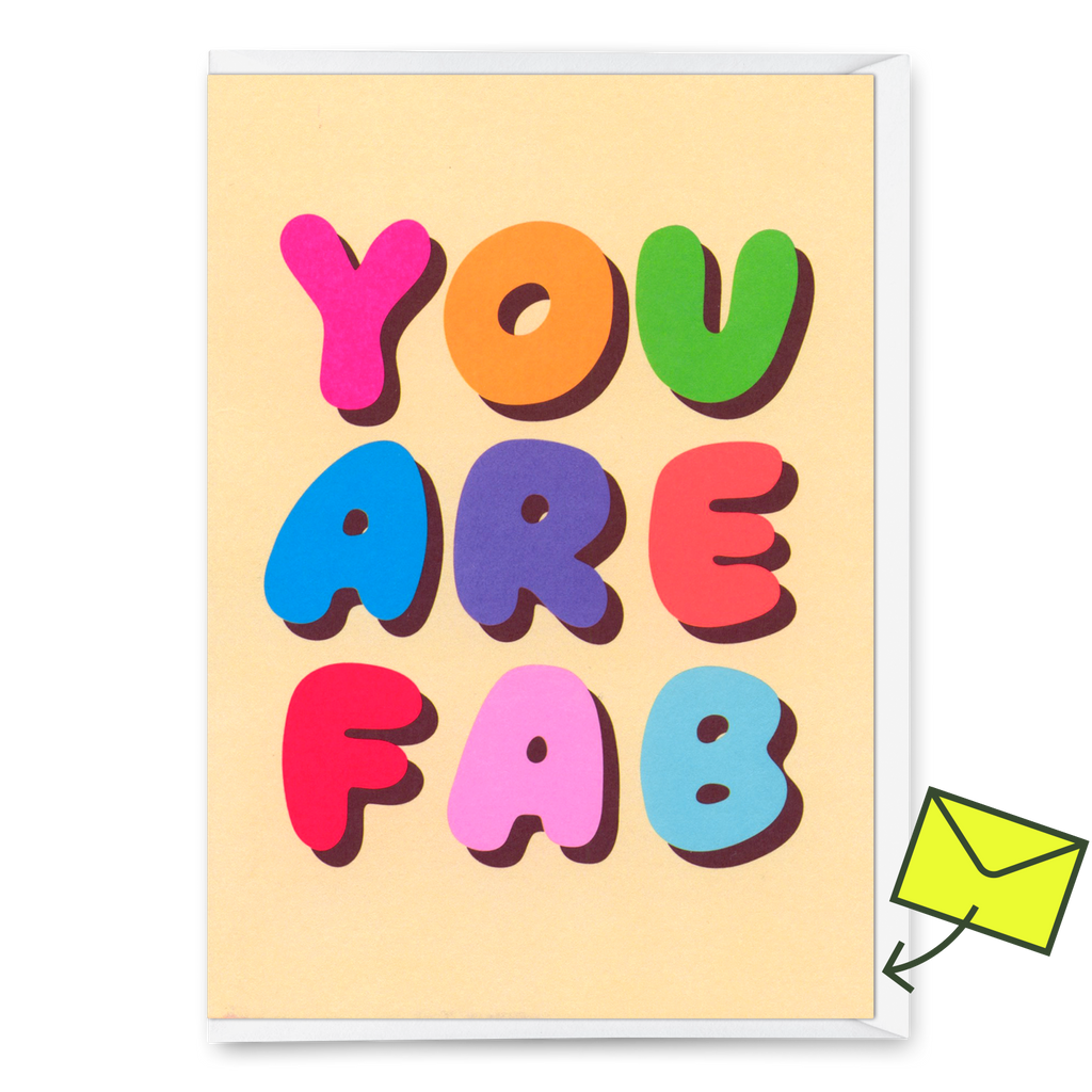 Deli Cards Grußkarte "You are fab" | Lustige Klappkarte für jeden Anlass