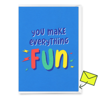 Deli Cards Grußkarte "You make everything FUN" | Lustige Klappkarte für jeden Anlass