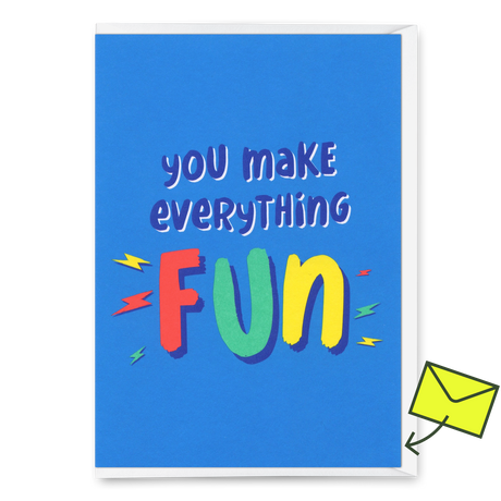 Deli Cards Grußkarte "You make everything FUN" | Lustige Klappkarte für jeden Anlass