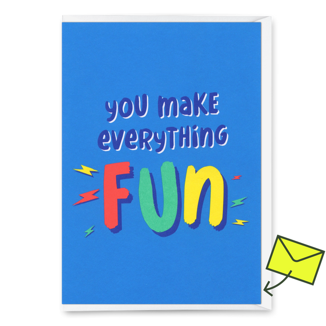 Deli Cards Grußkarte "You make everything FUN" | Lustige Klappkarte für jeden Anlass