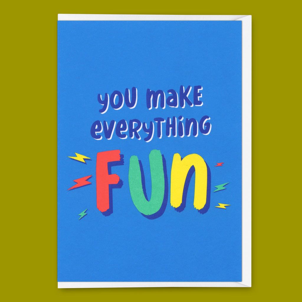 Deli Cards Grußkarte "You make everything FUN" | Lustige Klappkarte für jeden Anlass