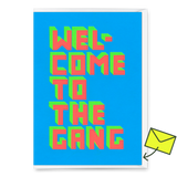 Deli Cards Grußkarte "Welcome to the gang" | Lustige Klappkarte zur Geburt