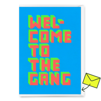 Deli Cards Grußkarte "Welcome to the gang" | Lustige Klappkarte zur Geburt