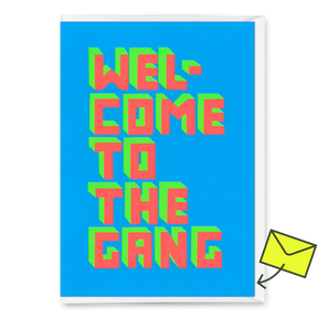 Deli Cards Grußkarte "Welcome to the gang" | Lustige Klappkarte zur Geburt