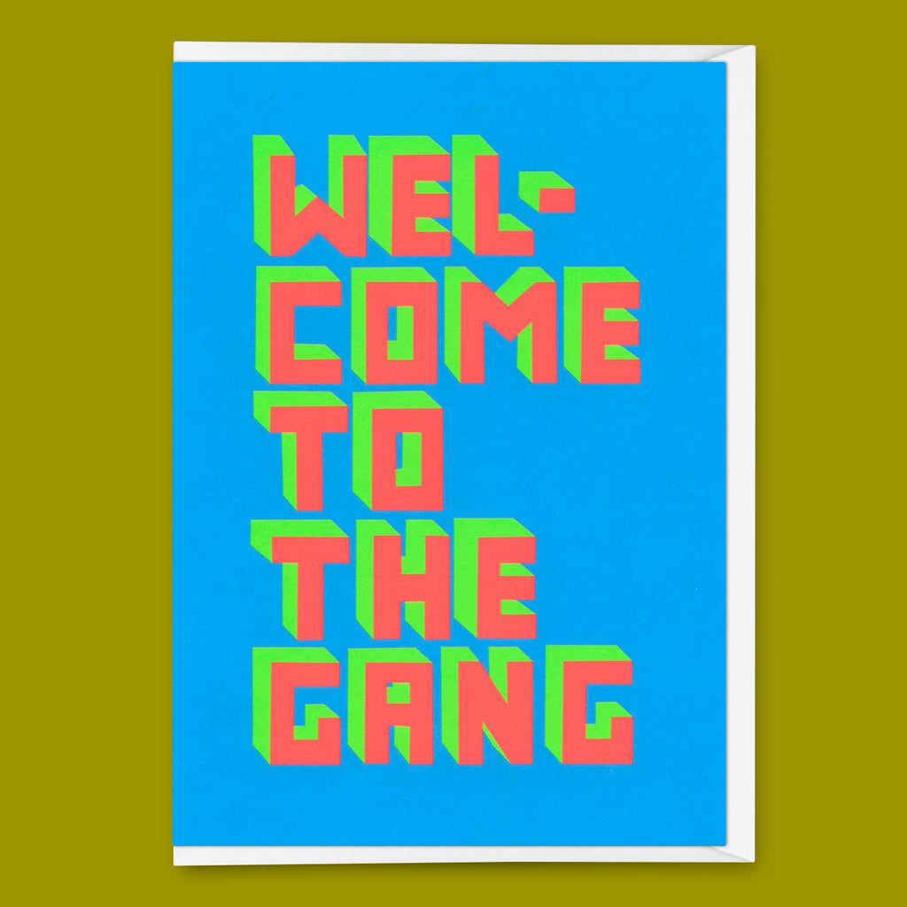 Deli Cards Grußkarte "Welcome to the gang" | Lustige Klappkarte zur Geburt