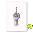 Deli Cards Grußkarte "Middle Finger" | Lustige Klappkarte für jeden Anlass