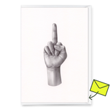 Deli Cards Grußkarte "Middle Finger" | Lustige Klappkarte für jeden Anlass