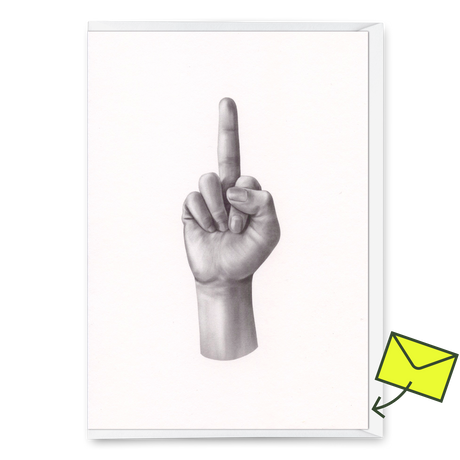 Deli Cards Grußkarte "Middle Finger" | Lustige Klappkarte für jeden Anlass