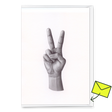 Deli Cards Grußkarte "Peace Hand " | Coole Klappkarte für jeden Anlass