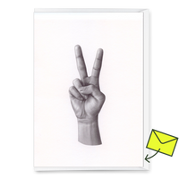Deli Cards Grußkarte "Peace Hand " | Coole Klappkarte für jeden Anlass