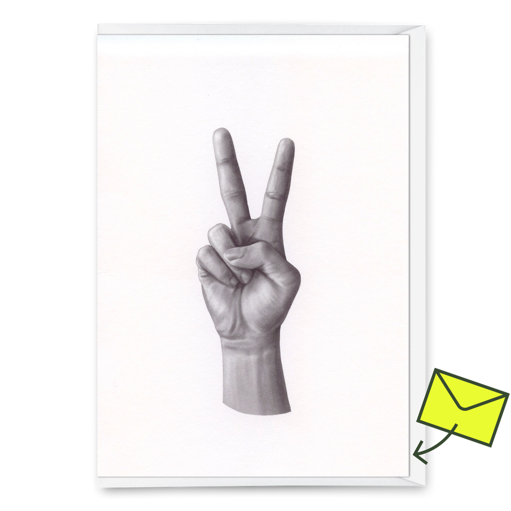 Deli Cards Grußkarte "Peace Hand " | Coole Klappkarte für jeden Anlass