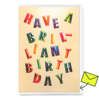 Deli Cards Grußkarte "Brilliant birthday" | Ausgefallene Klappkarte zum Geburtstag