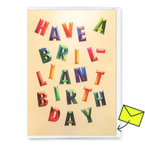 Deli Cards Grußkarte "Brilliant birthday" | Ausgefallene Klappkarte zum Geburtstag